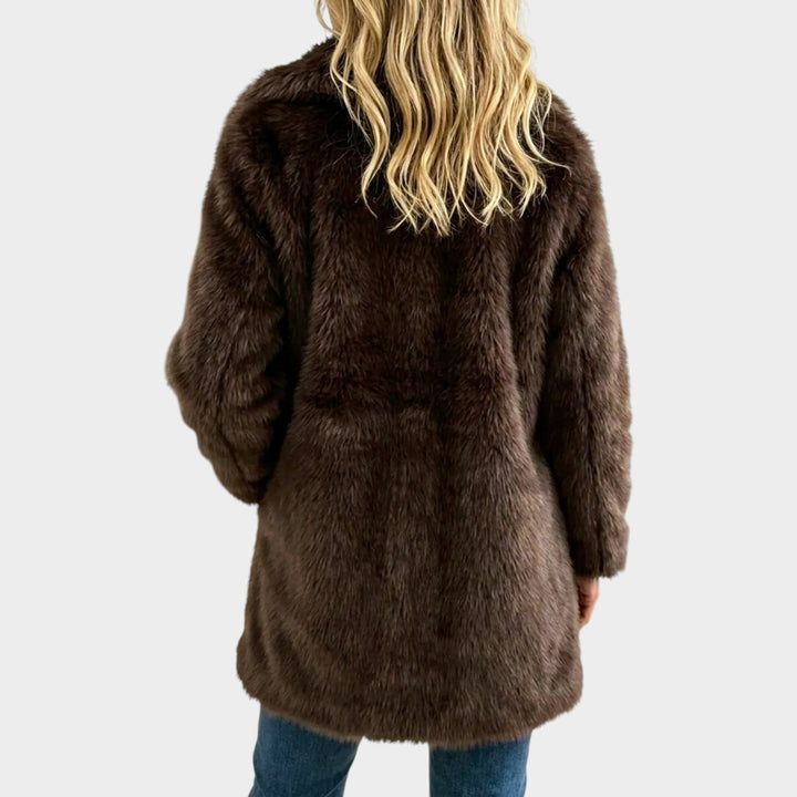 Women’s Faux Fur Coat Plush Notch Lapel