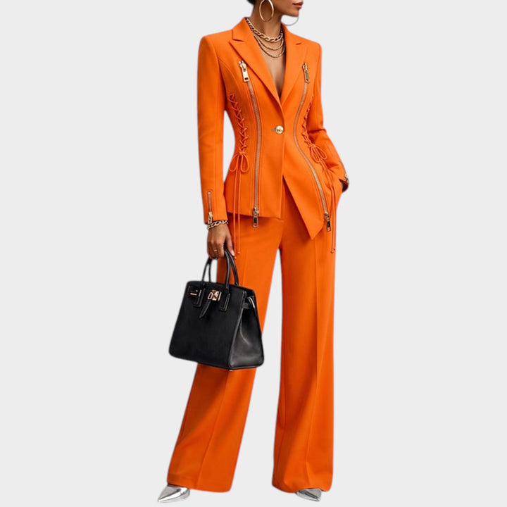 Women’s Two Piece Suit Set Wide Leg Trousers