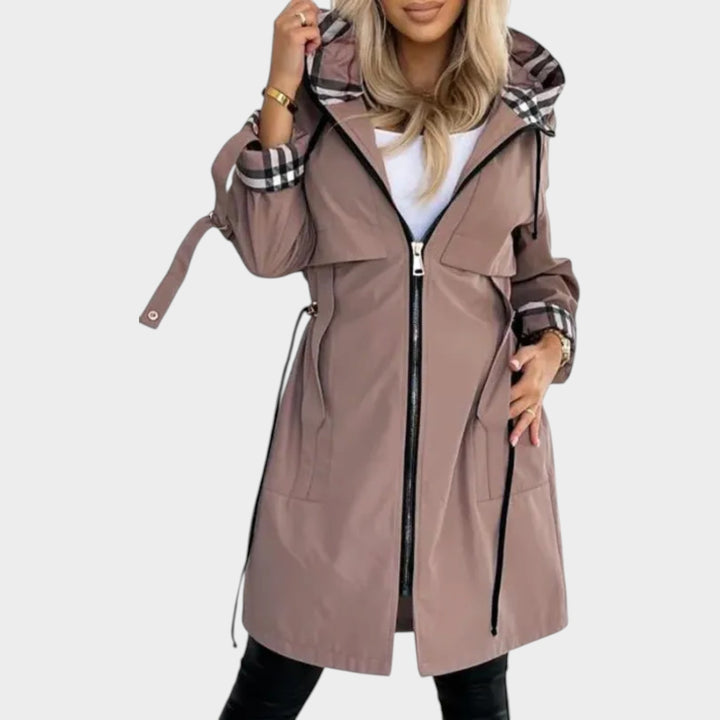 Women’s Waterproof Jacket Hooded Zip Front Design