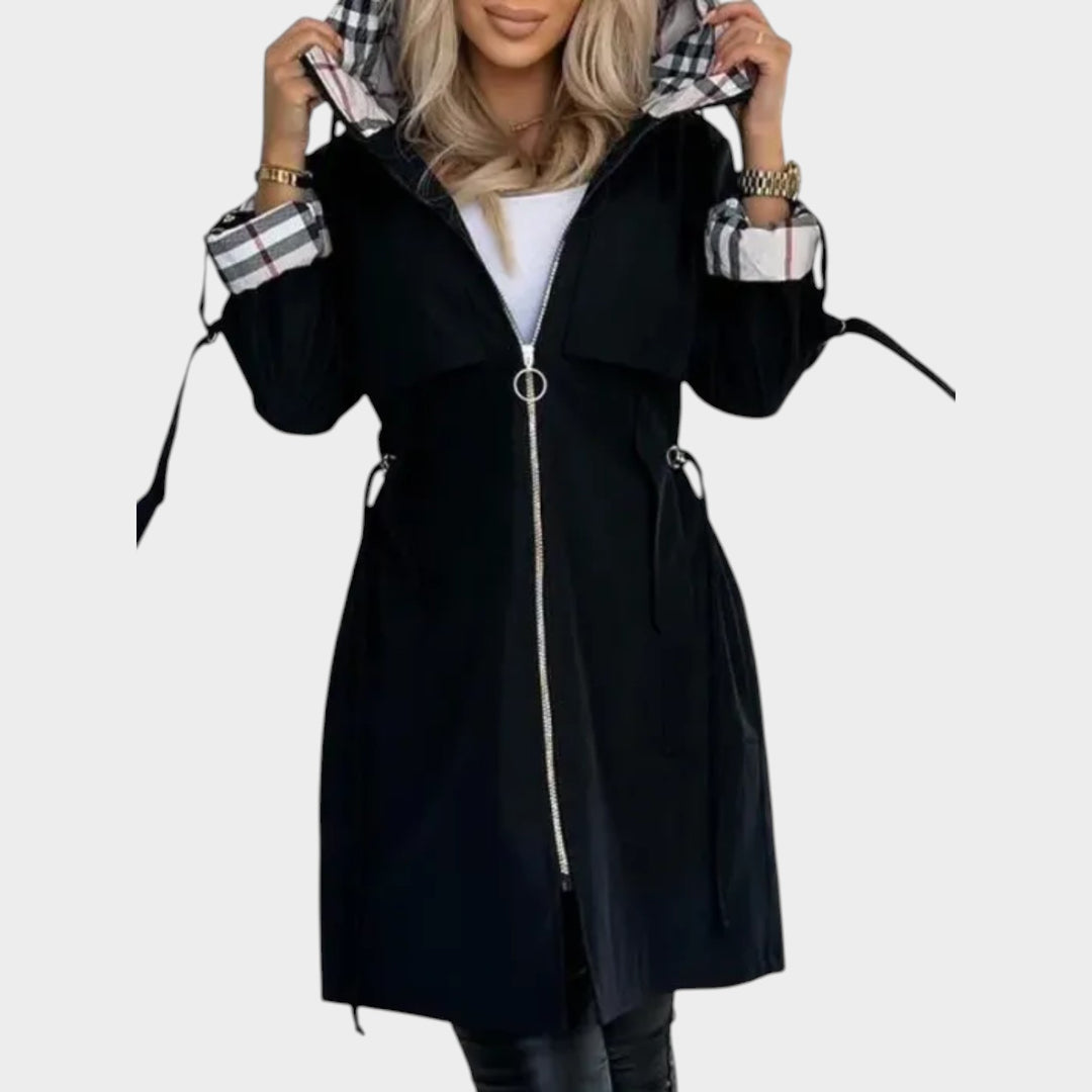 Women’s Waterproof Jacket Hooded Zip Front Design