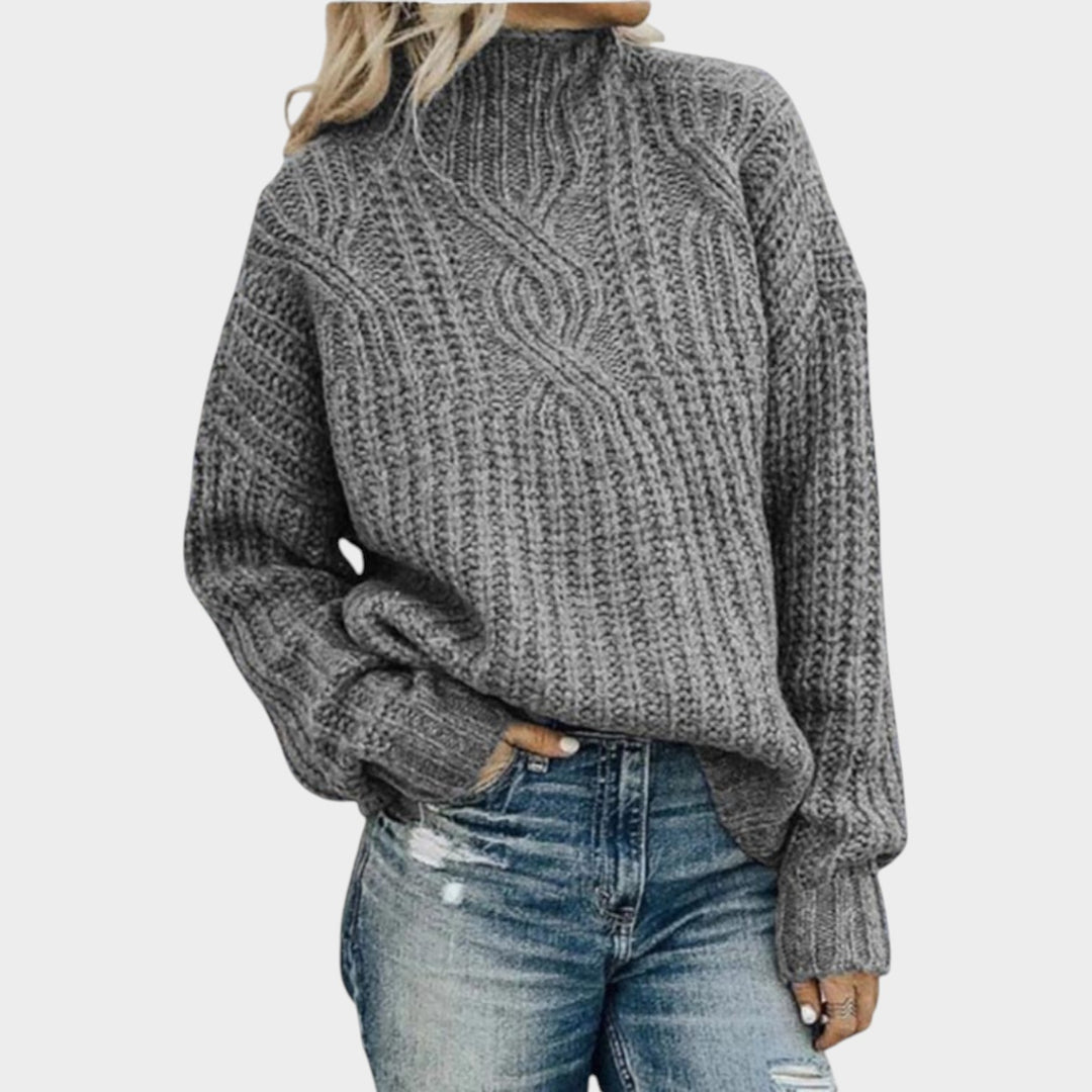 Women’s Cable Knit Sweater Chunky Relaxed Fit