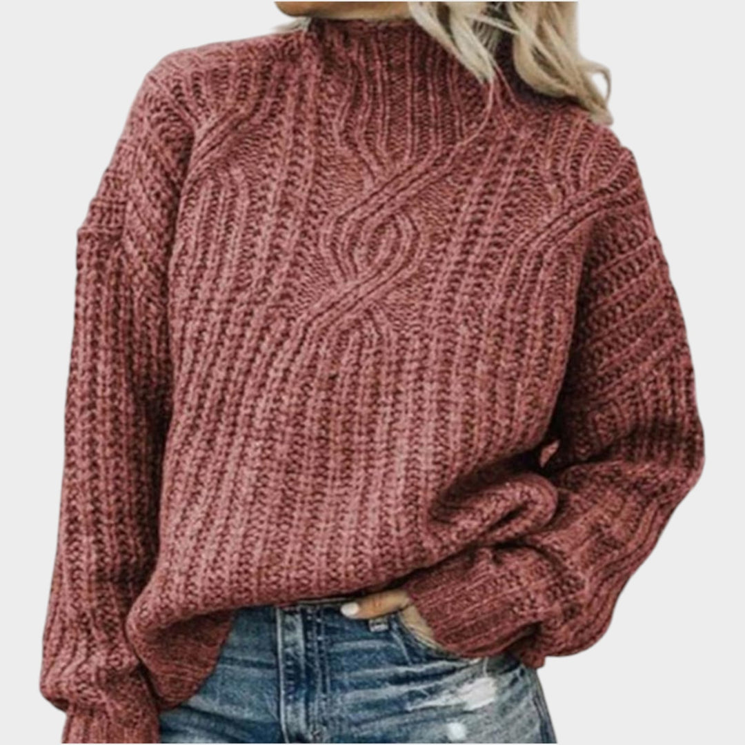 Women’s Cable Knit Sweater Chunky Relaxed Fit