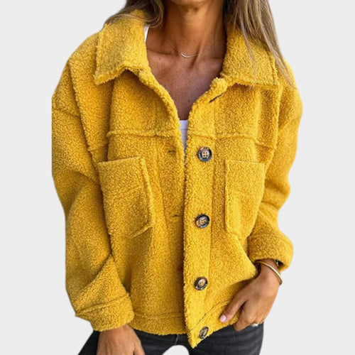 Women’s Short Wool Jacket Classic Lapel Collar