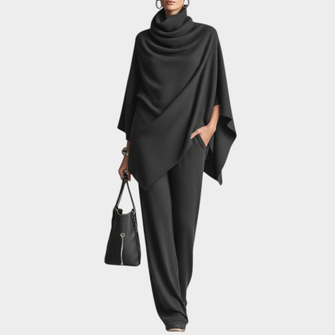 Women’s Matching Set Two Piece Turtleneck Wide Leg Trousers