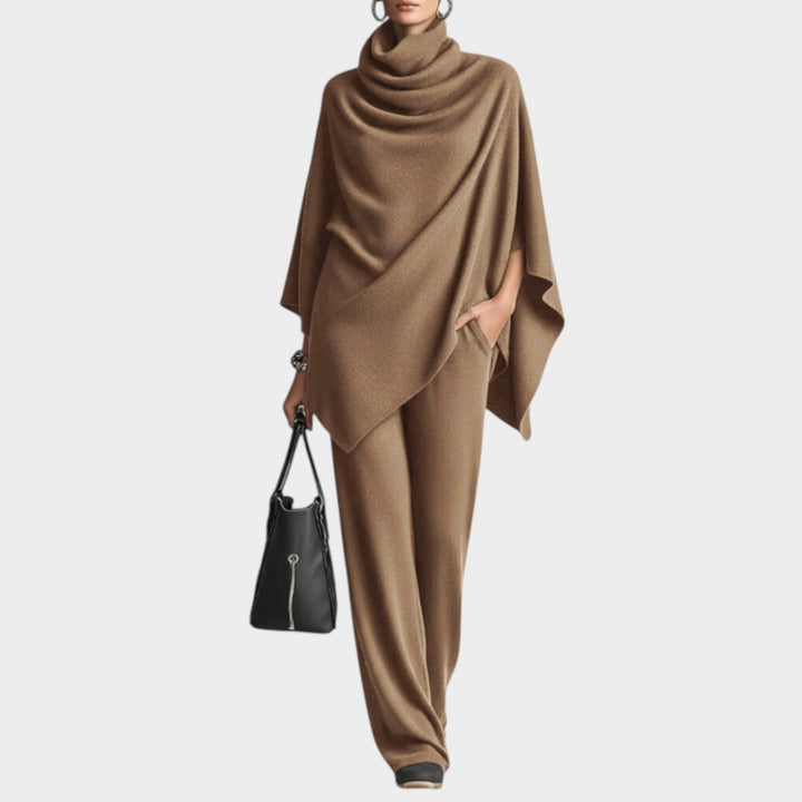 Women’s Matching Set Two Piece Turtleneck Wide Leg Trousers
