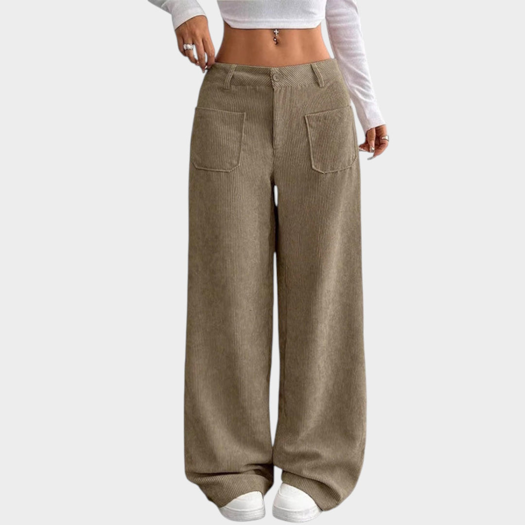 Women’s Corduroy Pants Wide Leg Comfortable Fit