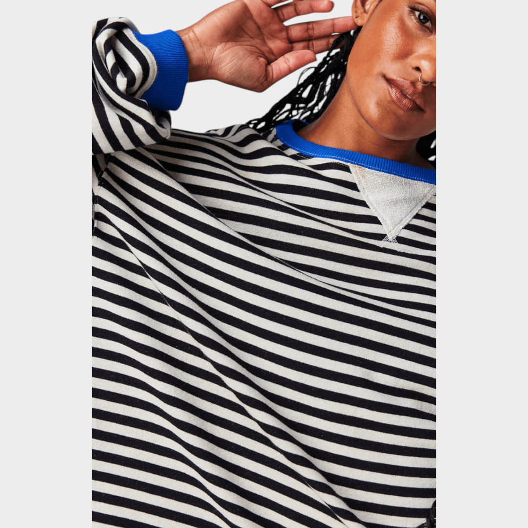 Women’s Sweater Striped Casual Crew Neck Oversized Fit