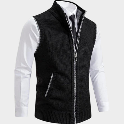 Zip-Up High Colar | Cardigan