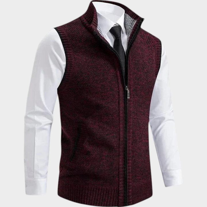 Zip-Up High Colar | Cardigan