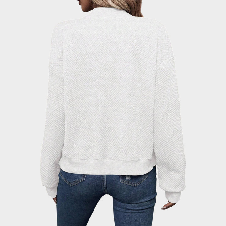 Women’s Bomber Jacket Casual Textured Zip Up Lightweight