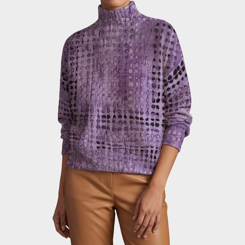 Women’s Knit Turtleneck Sweater Sculpting Fit